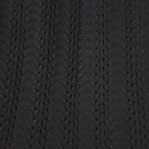 Y2K Navy 100% Cotton Crochet Mockneck Sweater - Picture 12 of 15